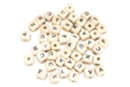 Perles lettres carrées en bois - 100 perles - Bijoux messages - 10doigts.fr