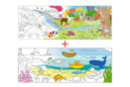 Fresques géantes à colorier : mer et forêt - Supports de Coloriages 38015 - 10doigts.fr