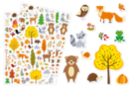 Gommettes automne - 2 planches (160 gommettes) - Gommettes Animaux - 10doigts.fr
