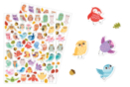 Gommettes Tendres Hiboux - 1 set (2 planches) - Gommettes Animaux - 10doigts.fr