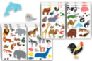 Gommettes animaux  - 16 planches (212 maxi gommettes) - Gommettes Animaux 18086 - 10doigts.fr