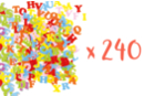 Lettres en feutrine adhésive - 3 sets (240 stickers) - Stickers en Feutrine - 10doigts.fr