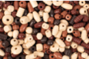 Grosses perles en bois vernis, couleurs natuelles - 250 perles - Perles Bois 55589 - 10doigts.fr