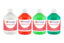 Peinture acrylique 10 Doigts 500 ml - 4 couleurs blanc, rouge, vert clair, vert foncé - Peintures aux tons de noël 55001 - 10doigts.fr