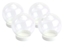 Globes en plastique transparent - 4 pièces - Boule à neige, Cloche - 10doigts.fr