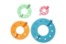 Set de 4 outils pour fabriquer des pompons - Accessoires tricot - 10doigts.fr
