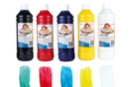 Peinture pour vitres : jaune, rouge, bleu, vert, blanc - Set de 5 couleurs - Peinture verre et faïence 06721 - 10doigts.fr