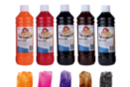 Peinture pour vitres : orange, rose, violet, marron, noir - Set de 5 couleurs - Peinture verre et faïence 06722 - 10doigts.fr
