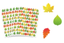 Gommettes feuilles d'arbres - 1 set (510 gommettes) - Gommettes Saisons - 10doigts.fr