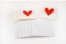 Cartes cœurs message caché - 6 cartes + envelloppes - Cartes Fête des mères - 10doigts.fr