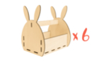 Paniers lapin à monter - 6 pièces - Paniers en bois - 10doigts.fr