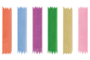 Rubans organza 2 m (largeur 3 mm) - 6 couleurs - Noeuds et rubans - 10doigts.fr