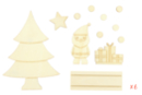 Scenette de Noël en bois à monter - Lot de 6 - Objets en bois Noël - 10doigts.fr