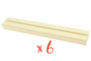 Socles en bois avec une fente 13 x 2 x 1 cm - 6 pièces - Socles à poser - 10doigts.fr