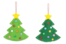 Kit suspensions sapins en feutrine - 1 set (6 sapins) - Kits en feutrine 38074 - 10doigts.fr
