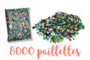 Sequins couleurs assorties - 8000 sequins - Paillettes à piquer - 10doigts.fr
