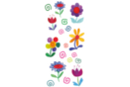 Stickers fleurs pour céramique, verre et miroirs - 1 planche - Stickers Fantaisies - 10doigts.fr