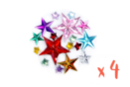 Strass étoiles multicolores – 4 sets (800 strass) - Strass 13351 - 10doigts.fr