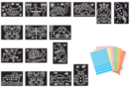 Super Pack - 16 tableaux (4 sets : transports, insectes, dinosaures, fantaisie (16 tableaux au total) - Kits carteries 38364 - 10doigts.fr