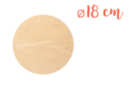 Support bois rond Ø 18 cm (Epaisseur : 5 mm) - Silhouettes en bois - 10doigts.fr