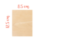 Support bois rectangulaire 12,5 x 8,5 cm (Epaisseur : 3 mm) - Silhouettes en bois - 10doigts.fr
