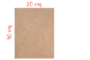 Support rectangle MDF 40 x 20 cm (Epaisseur : 6 mm) - Supports Mosaïques 11327 - 10doigts.fr