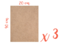 Support rectangle MDF 40 x 20 cm (Epaisseur : 6 mm) - Lot de 3 - Supports Mosaïques 12145 - 10doigts.fr