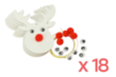 Suspensions Rennes de Noël - 3 sets (18 pièces) - Kits créatifs de Noël pour les enfants 34037 - 10doigts.fr