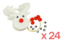 Suspensions Rennes de Noël - 4 sets (24 pièces) - Kits créatifs de Noël pour les enfants 34043 - 10doigts.fr