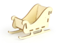 Traineau en bois à monter 13 cm - Objets en bois Noël - 10doigts.fr