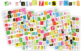 Gommettes Alphabet, messages - Gommettes - 10doigts.fr