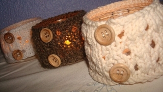 Bougeoirs de Noel  - Laine - 10doigts.fr