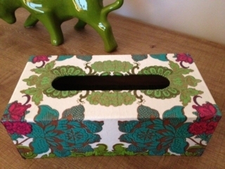 Boîte à mouchoirs - Vernis collage papiers, serviettes - 10doigts.fr