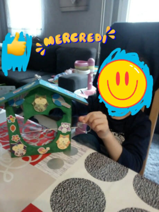 mangeoire pour les petits oiseaux - Créations d'enfant - 10doigts.fr