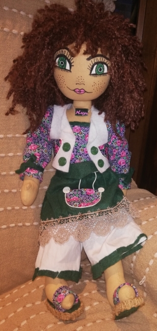 MAYA - Poupée Biffon - Couture, point de croix... - 10doigts.fr