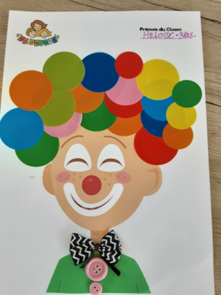 Le clown d heloise - Créations d'enfant - 10doigts.fr