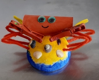 Basile le crabe sur son île - 10doigts.fr