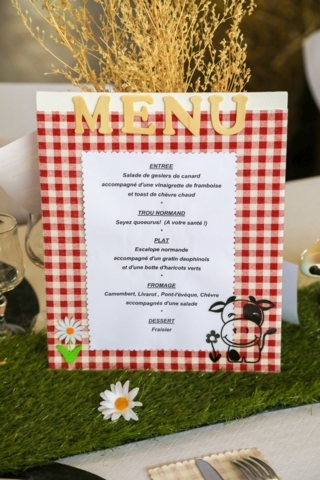 Création des menus pour mon mariage sur le thème de la Normandie - Divers - 10doigts.fr