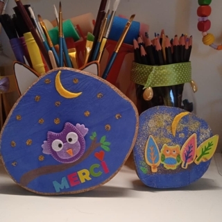 Peinture sur rodin de bois - Peinture - 10doigts.fr