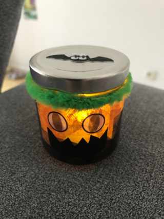 Photophore d’Halloween - Créations d'enfant - 10doigts.fr