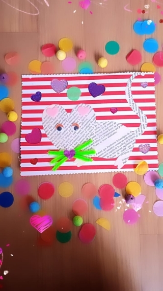 Création d'une petite sourie en forme de coeur pour la saint  valentin - Divers - 10doigts.fr