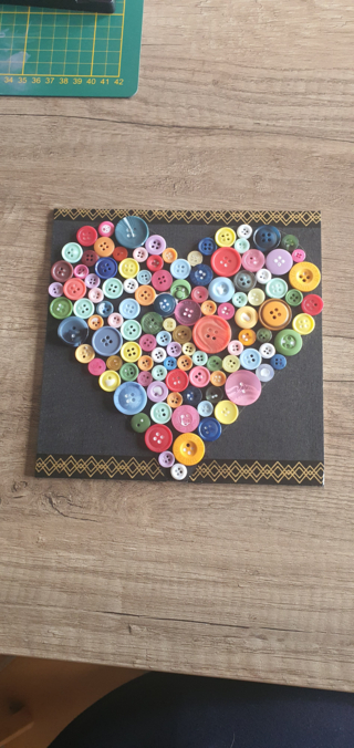 Cœur en bouton - 10doigts.fr