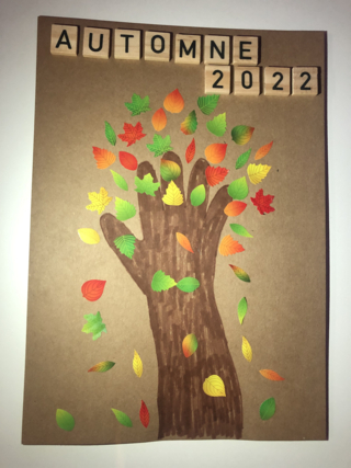 Arbre empreinte automnal - 10doigts.fr