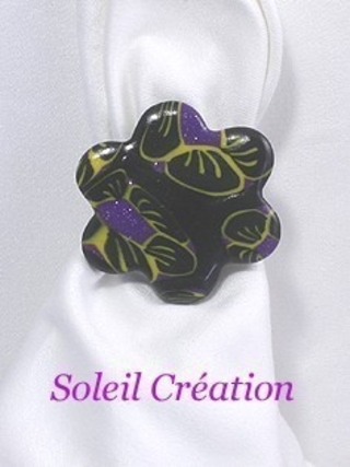 Bague Fimo Fleurie - Fimo, Cernit - 10doigts.fr