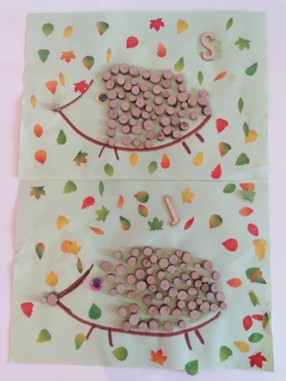 Nos hérissons d'automne - 10doigts.fr