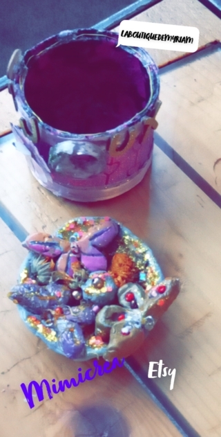 Pot à bijoux et ses fleurs des champs - 10doigts.fr