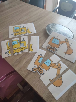 Puzzle engins de chantiers - 10doigts.fr