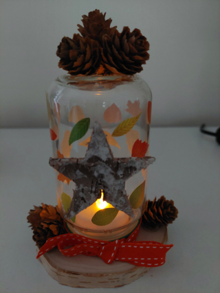 Photophore d'automne - 10doigts.fr