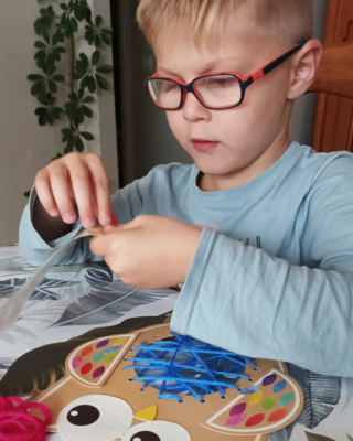 Hibou à tisser - 10doigts.fr