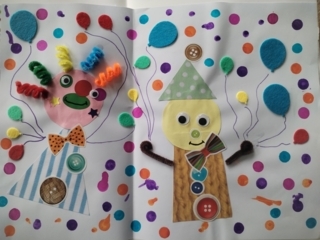 Bonjour Messieurs Clown - 10doigts.fr